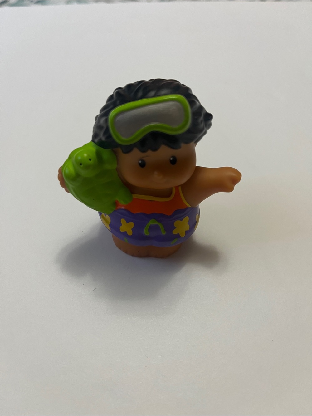 Fisher Price Little People Beach Swim Scuba Boy Roberto Goggles Turtle
